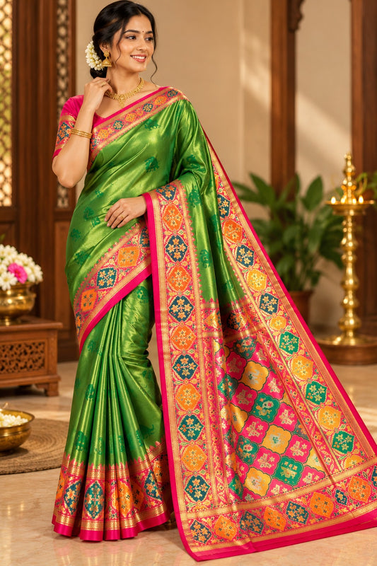 Tissue Silk Saree with a lustrous finish