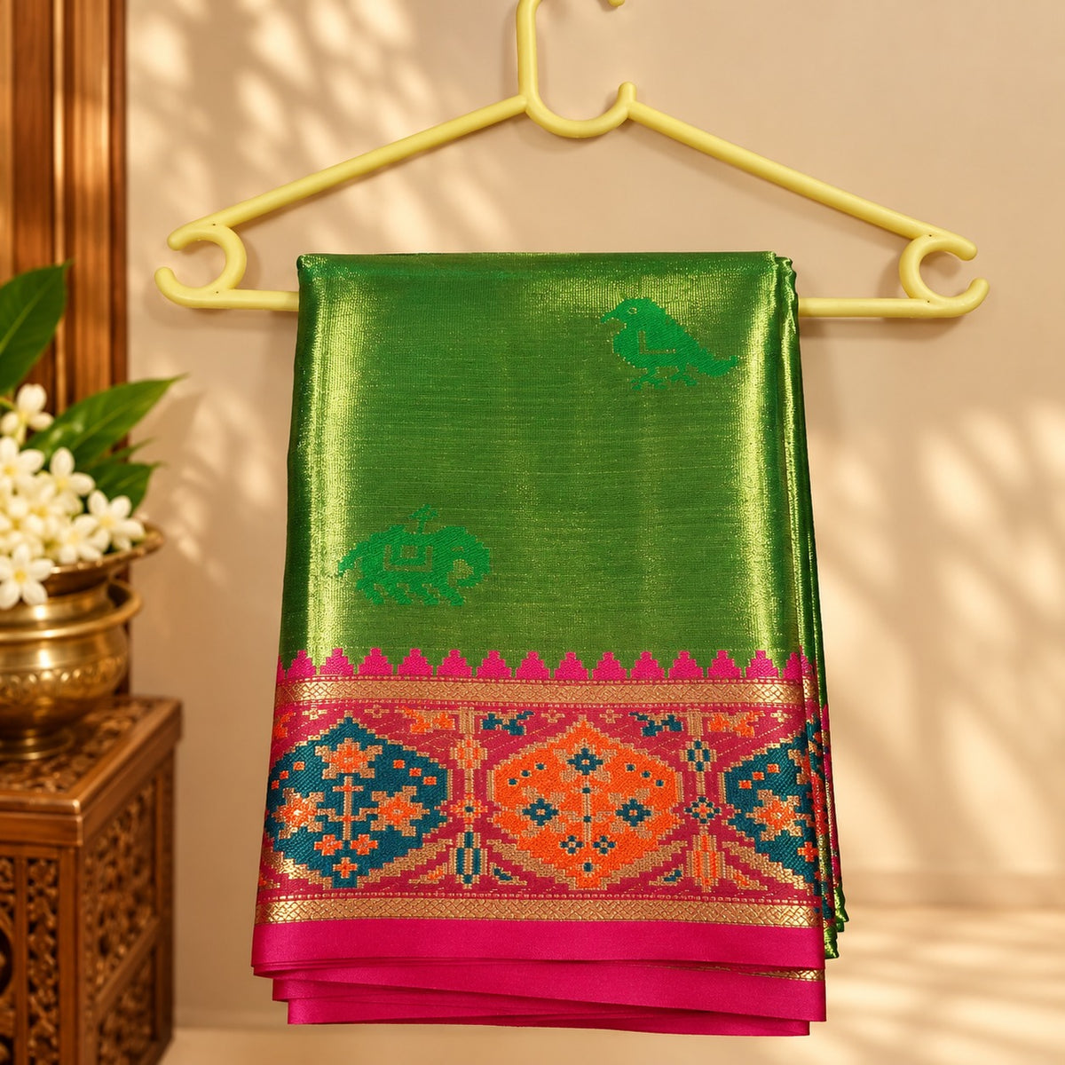 Tissue Silk Saree with a lustrous finish