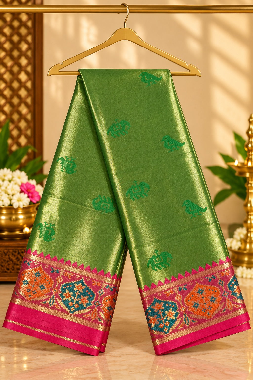 Tissue Silk Saree with a lustrous finish