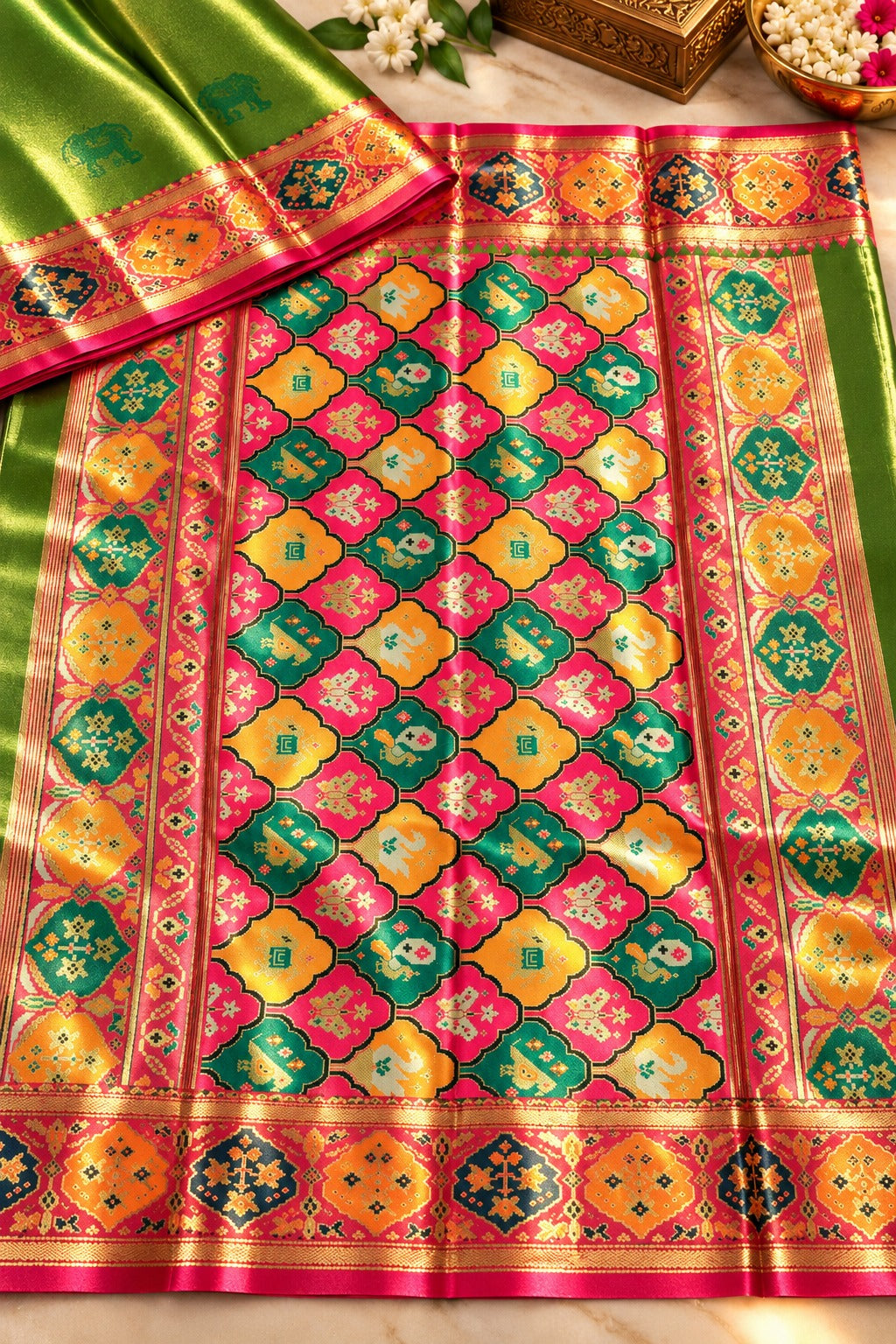 Tissue Silk Saree with a lustrous finish