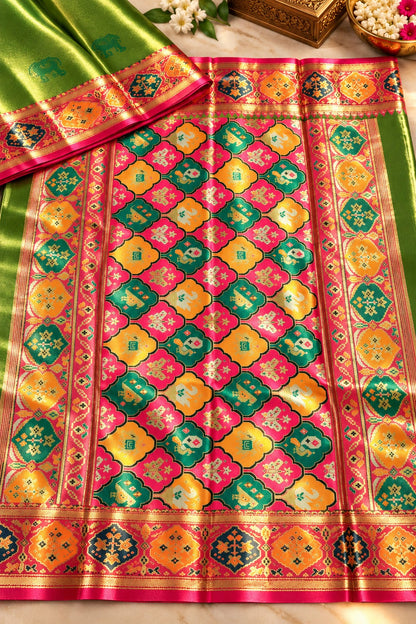 Tissue Silk Saree with a lustrous finish