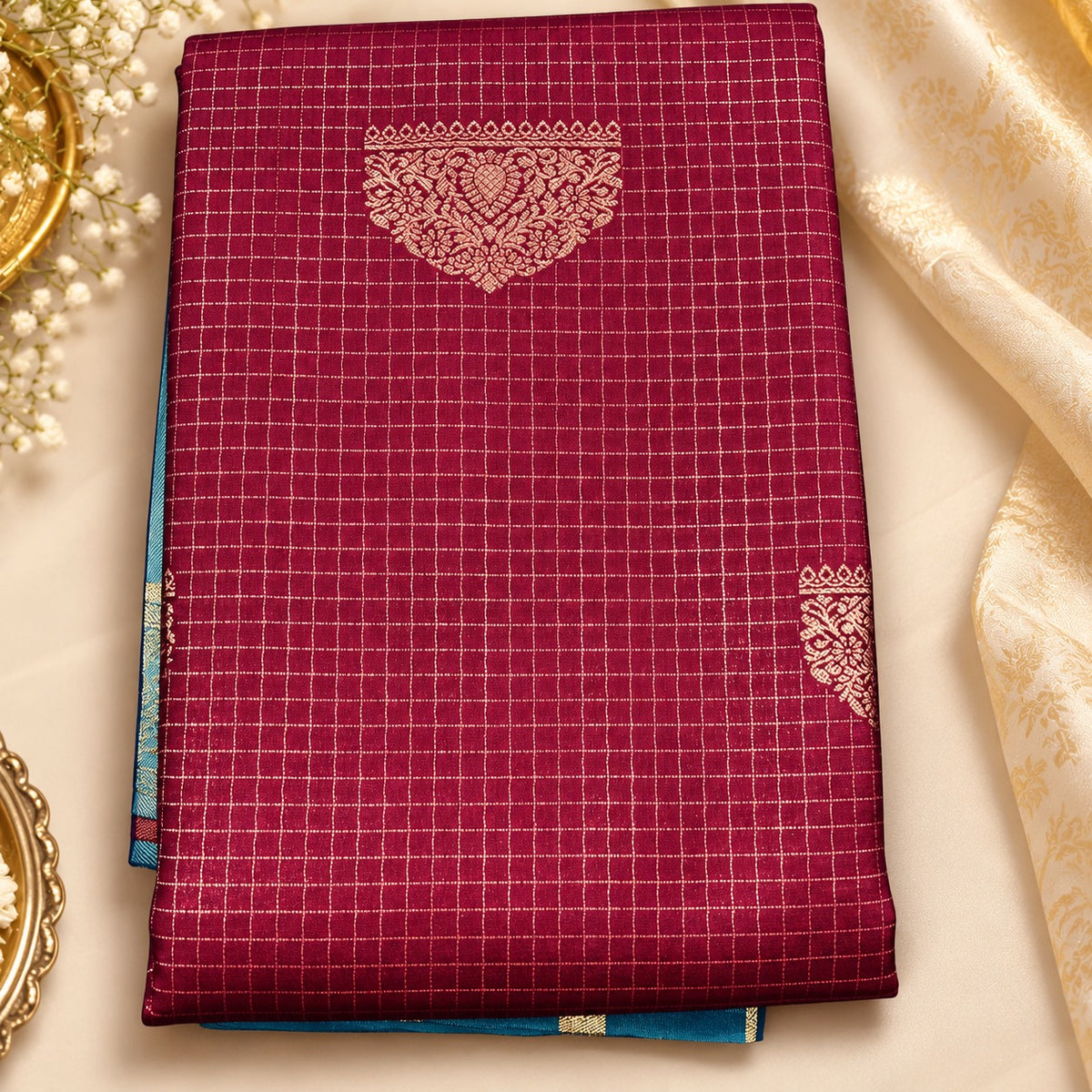 Elegant Banarasi Semi-Silk Saree.